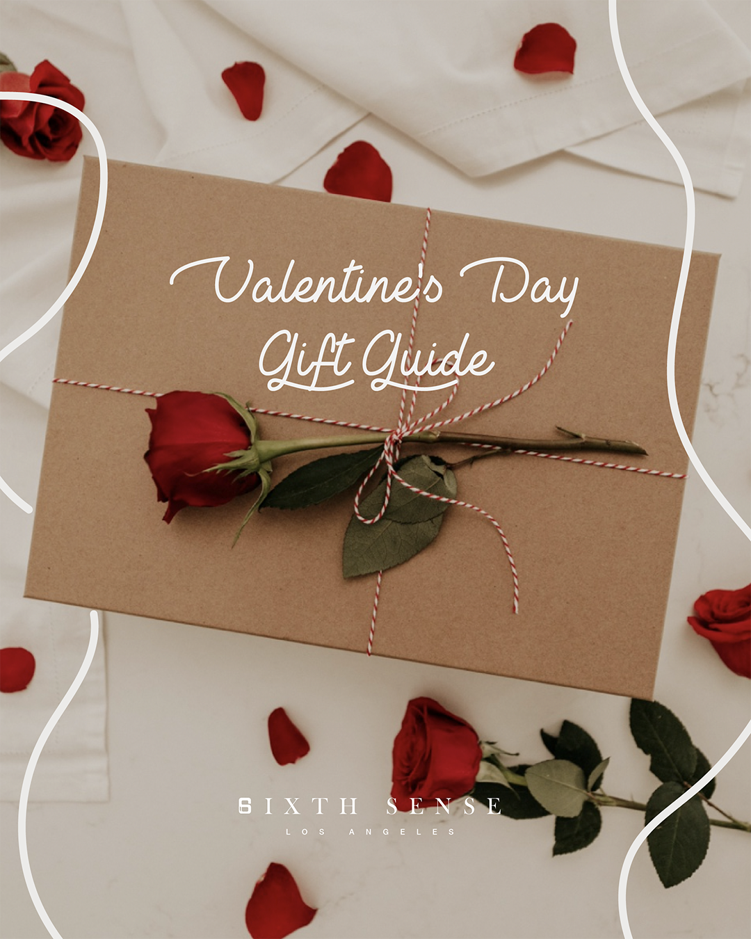 An image of a rose tied around a brown-colored card