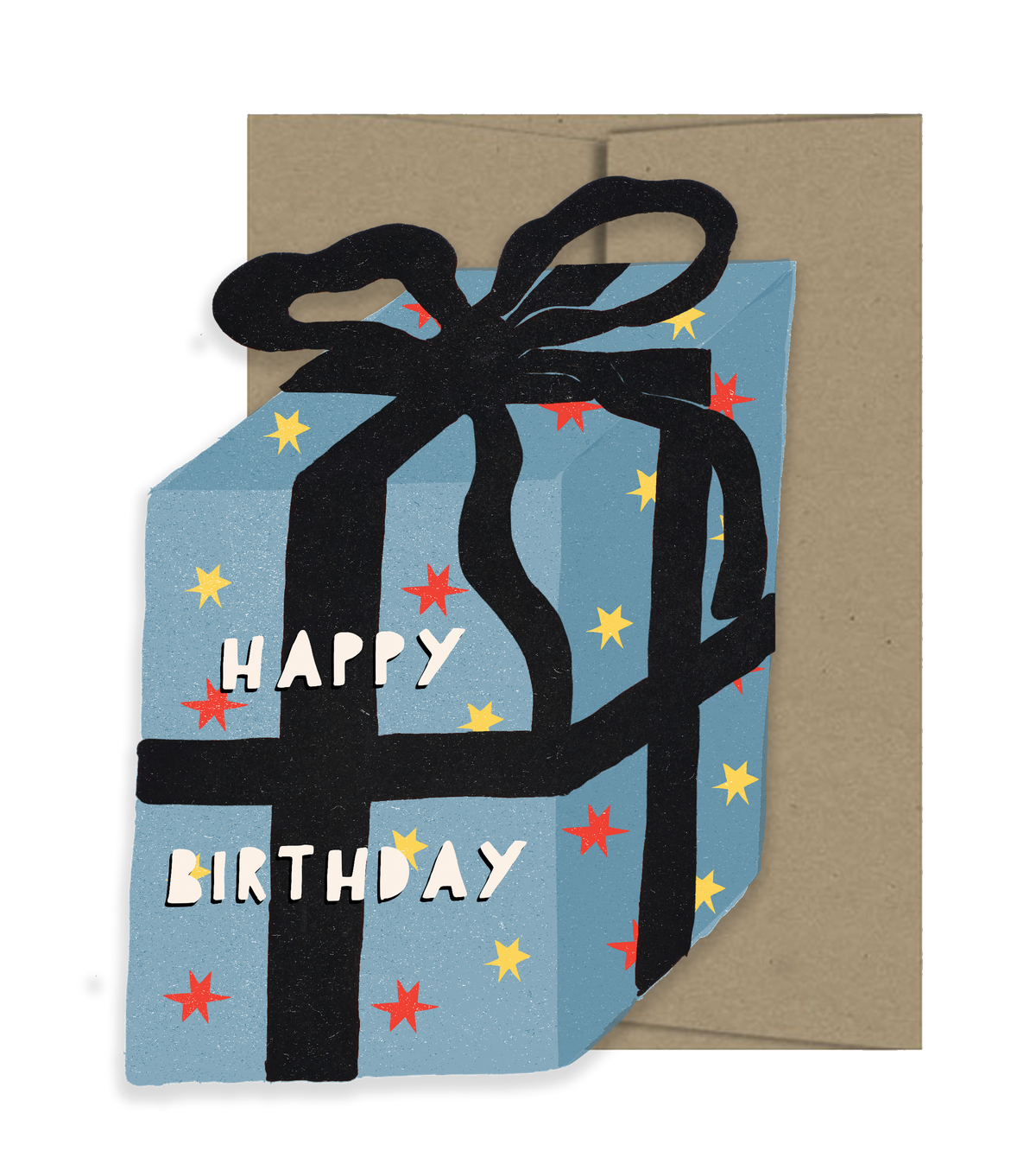 Blue Gift Birthday Collection Card