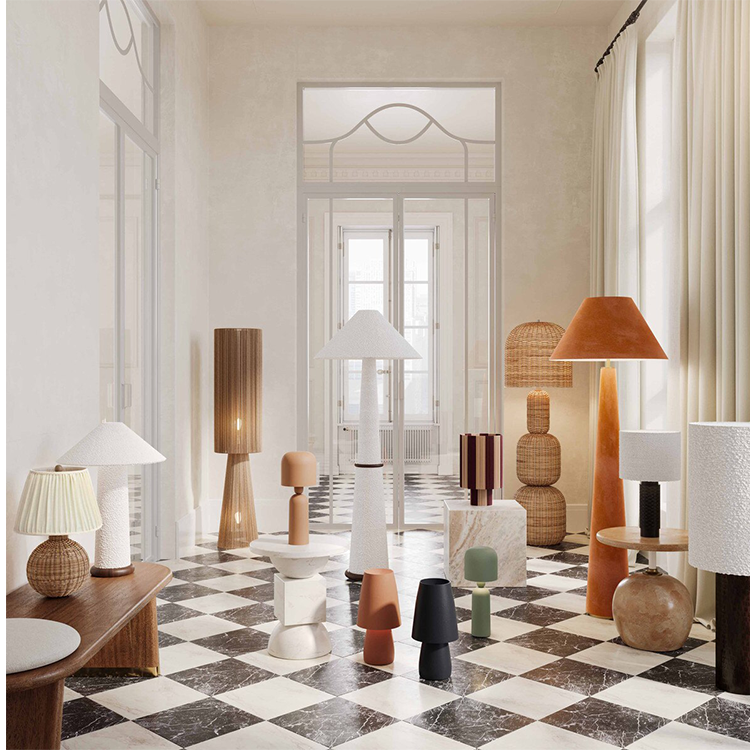 Cleo Linen Floor Lamp