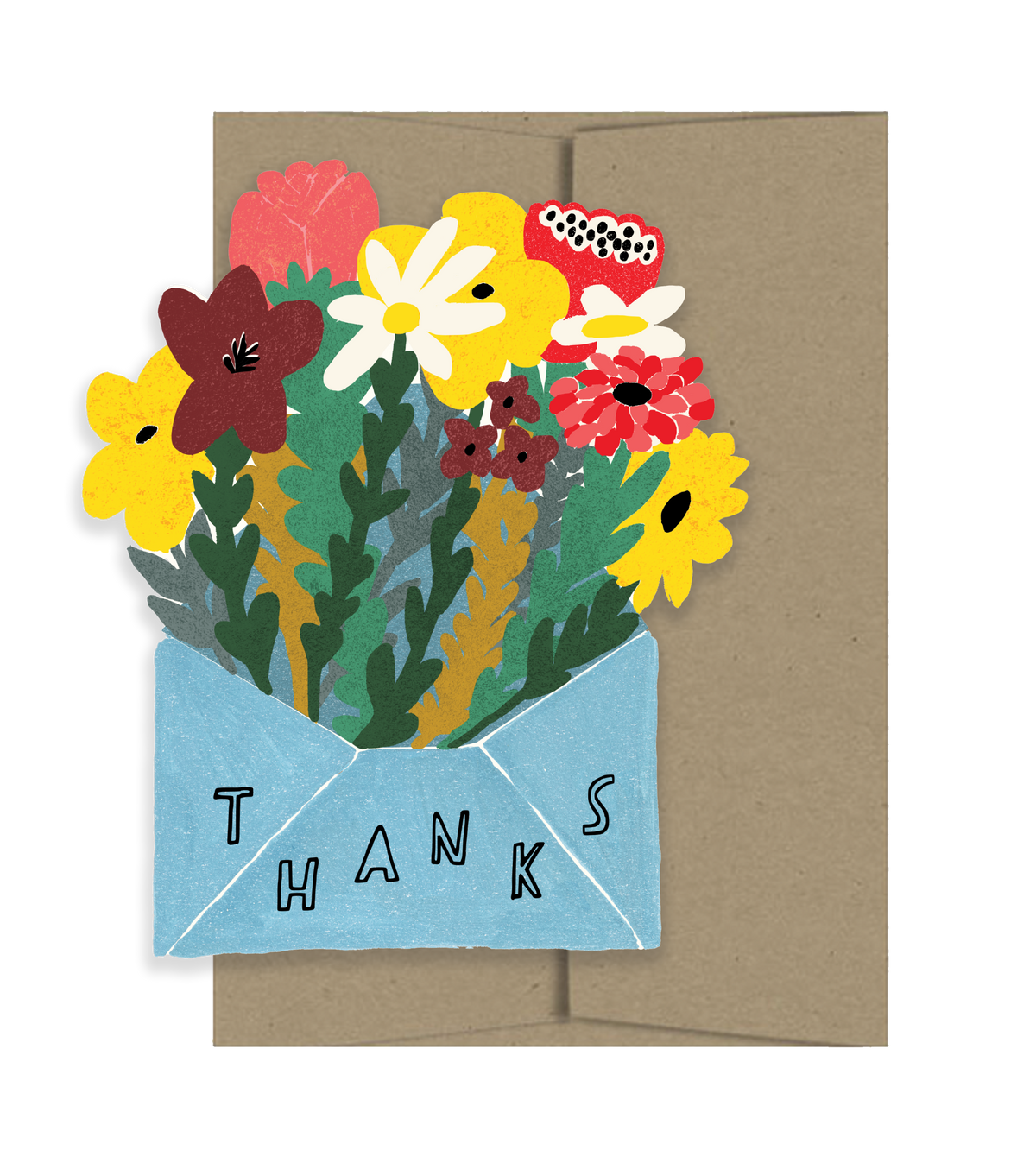 Thank You with Flowers Card