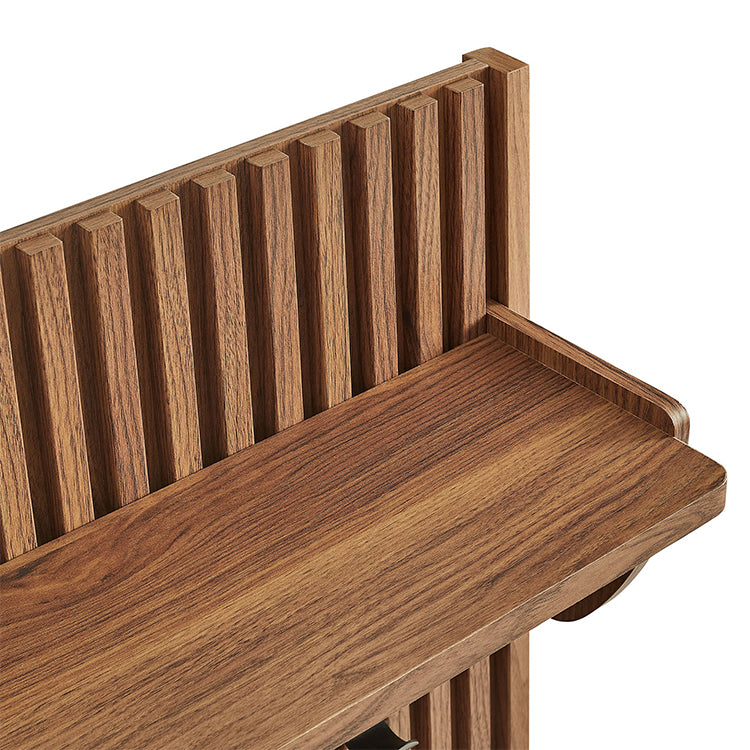 Chateau Coat Rack Panel With Shelf, walnut