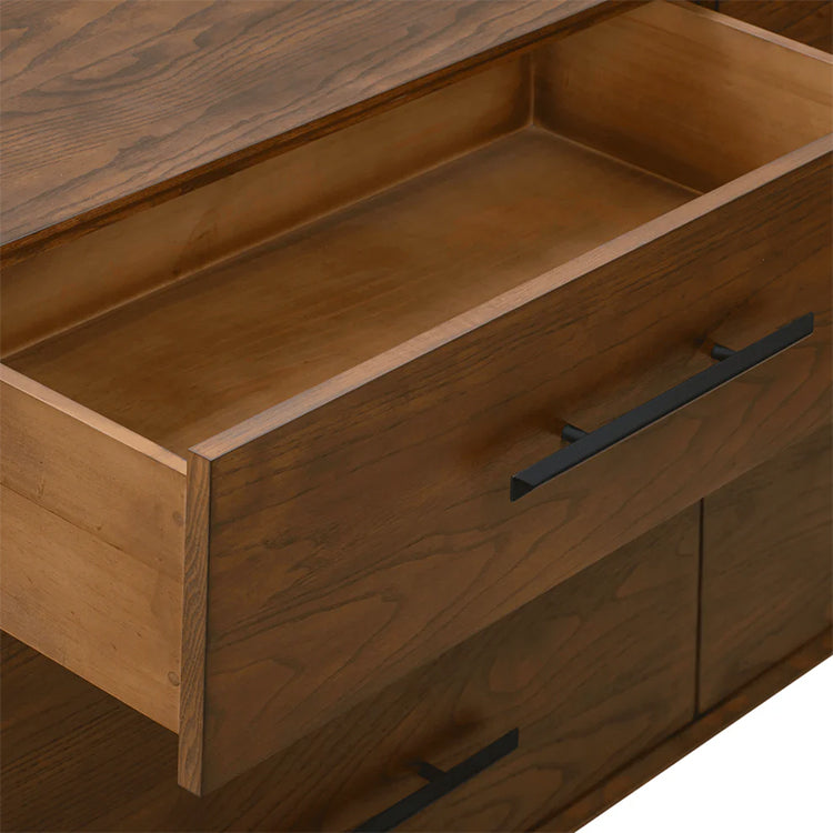 Emerie 62" Walnut 6-Drawer Dresser