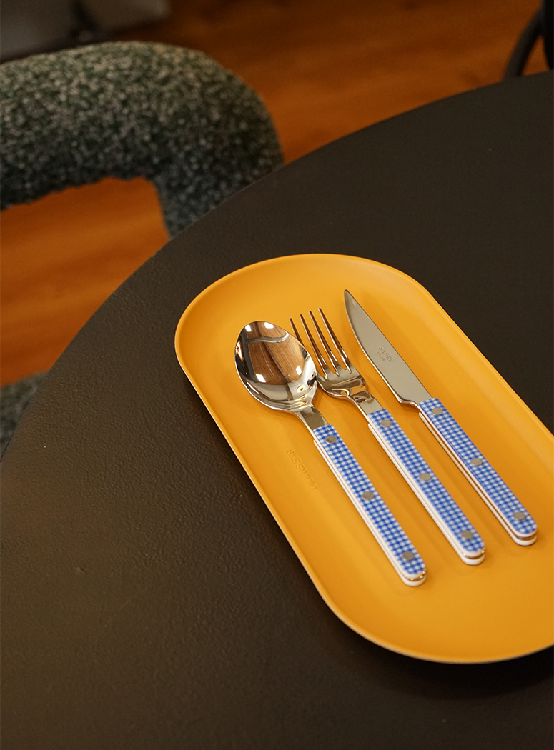 6XS Studio Round Tray (S), Black
