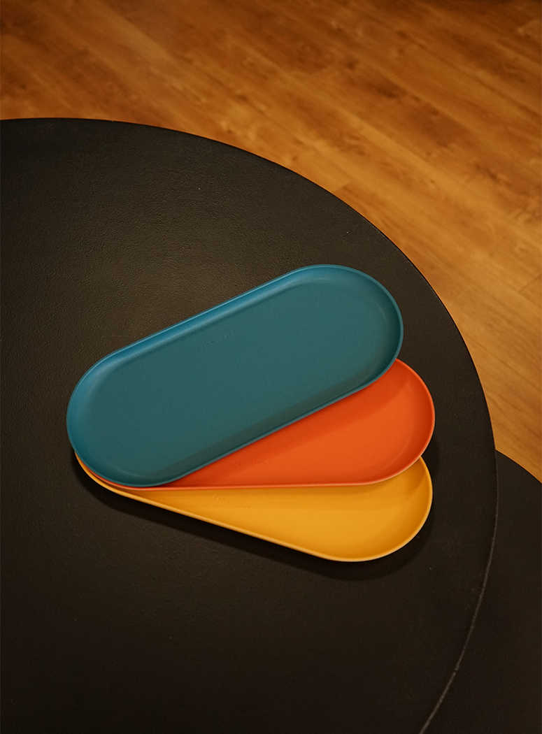 6XS StudioRound Tray (S), Yellow