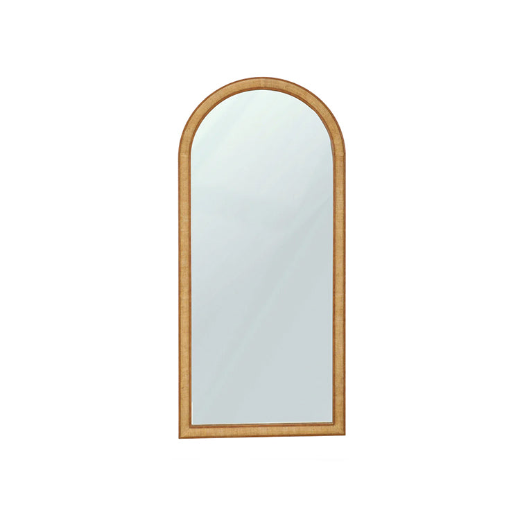 Natural Raffia Floor Mirror