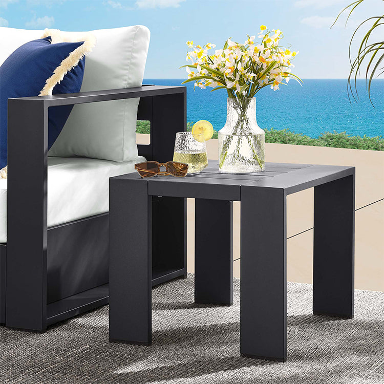 Credenza Outdoor Side Table, charcoal