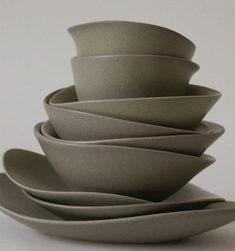 NR Ceramics Soup Bowl, forest green
