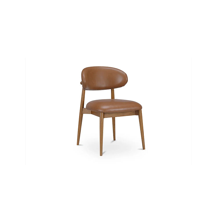 Ellen Dining Chair,Brown Leather