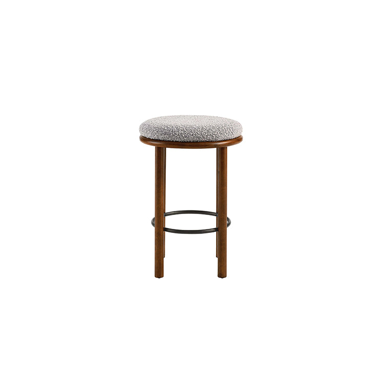 Pebble Boucle Walnut TaupeCounter Stools, Set of 2