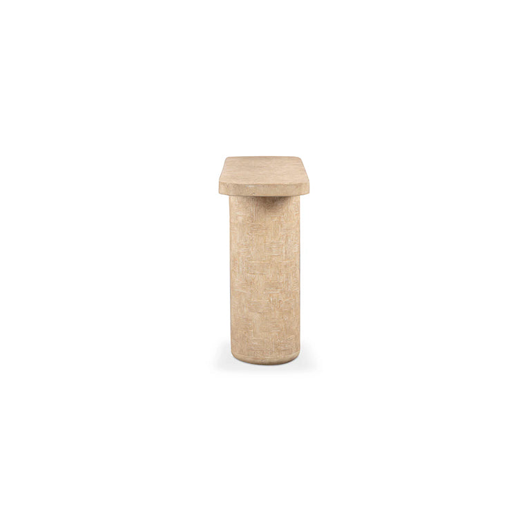 Serrie Concrete Console Table, travertine