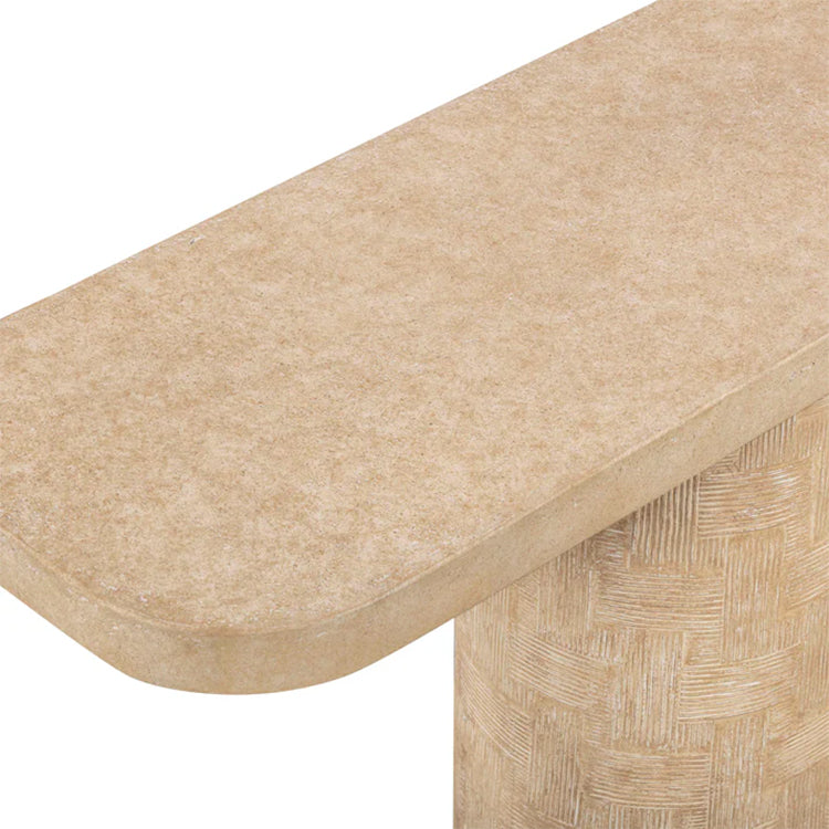 Serrie Concrete Console Table, travertine