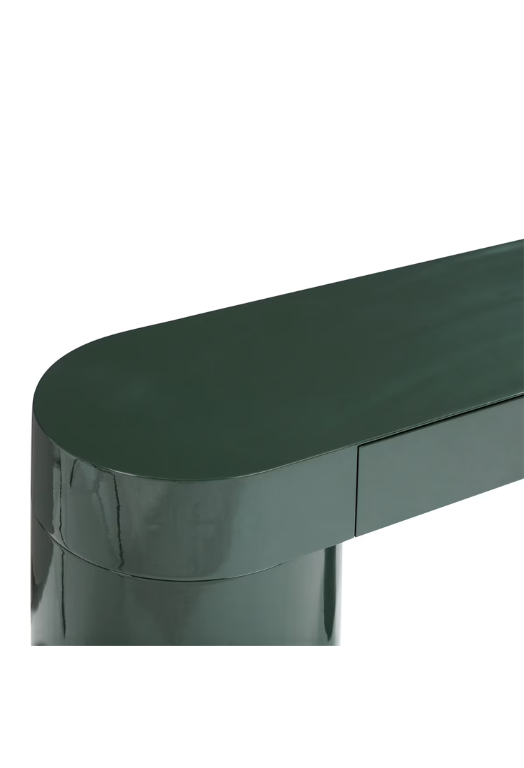 Nymera High Gloss Console Table,Green