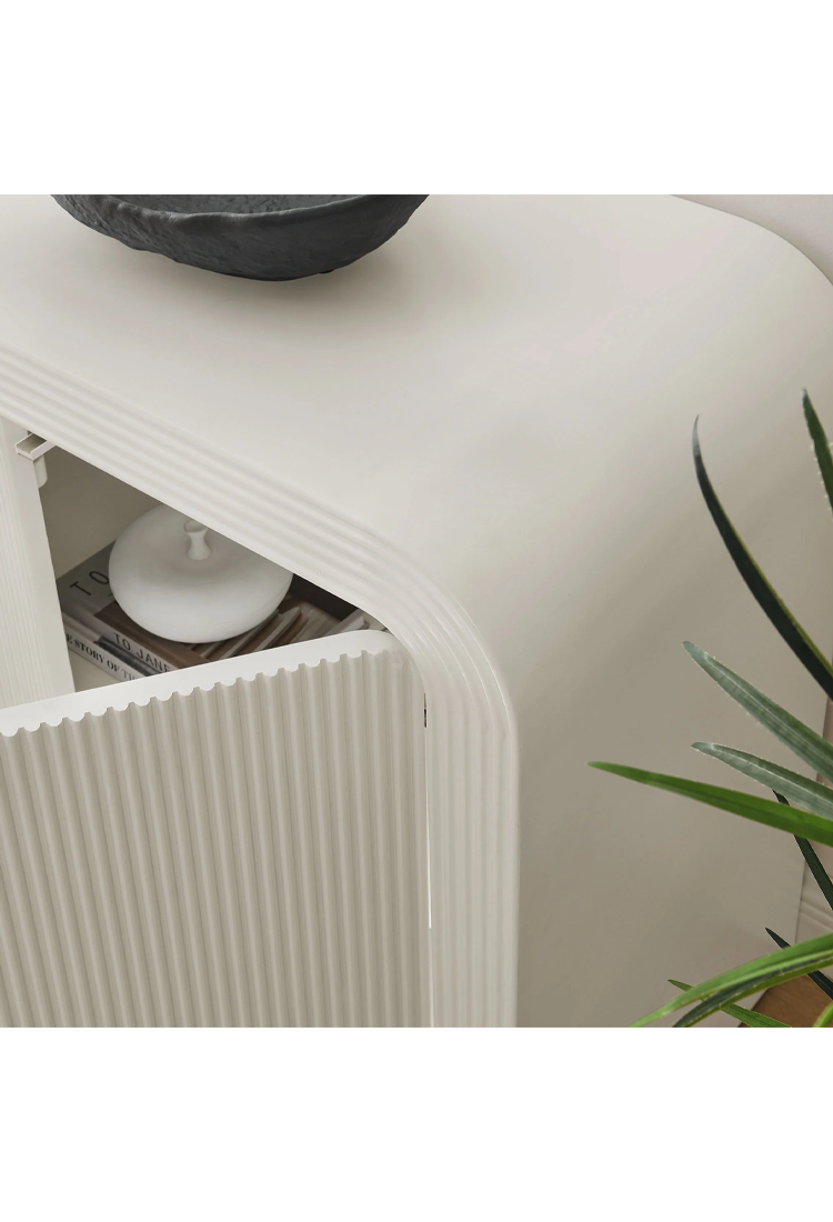 Timber 70" Sideboard Cabinet,White Matte