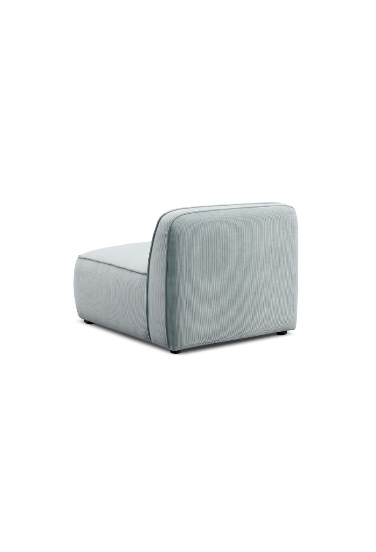 Syntara Velvet Armless Chair,Light Blue