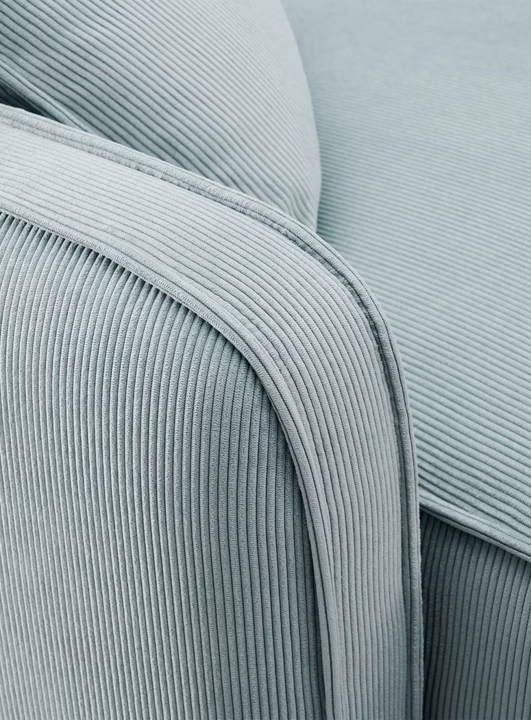 Syntara Velvet Loveseat, Light Blue