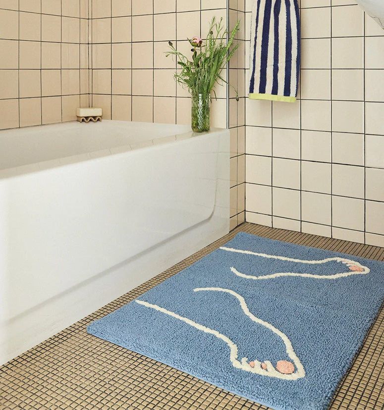 Footsie Bathmat,blue