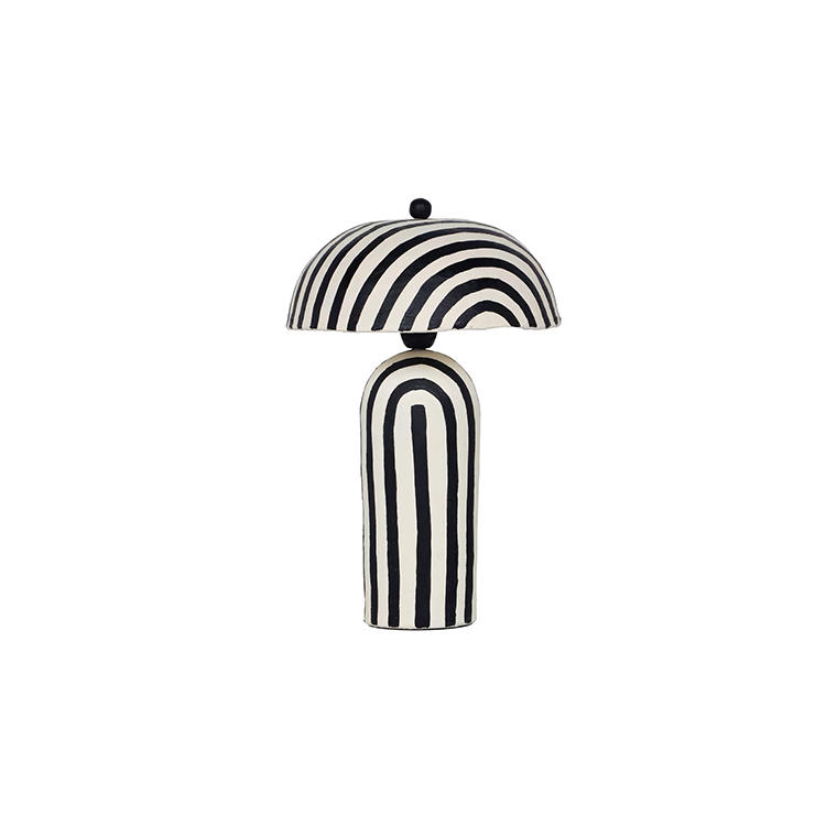 Mai Mache Table Lamp, Black