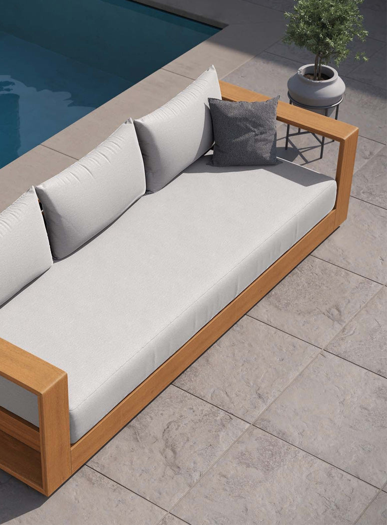 Credenza Outdoor Wood Sofa, natural