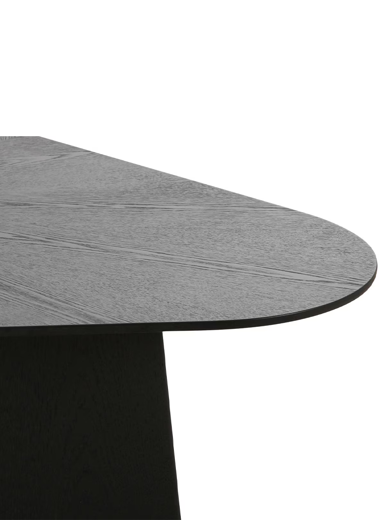 Fiorael Geometric Low Coffee Table,Black Ash
