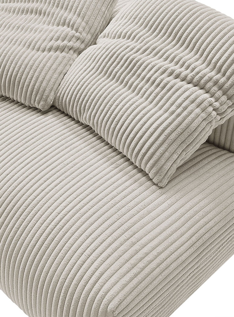 Aric Armless Sofa,almond