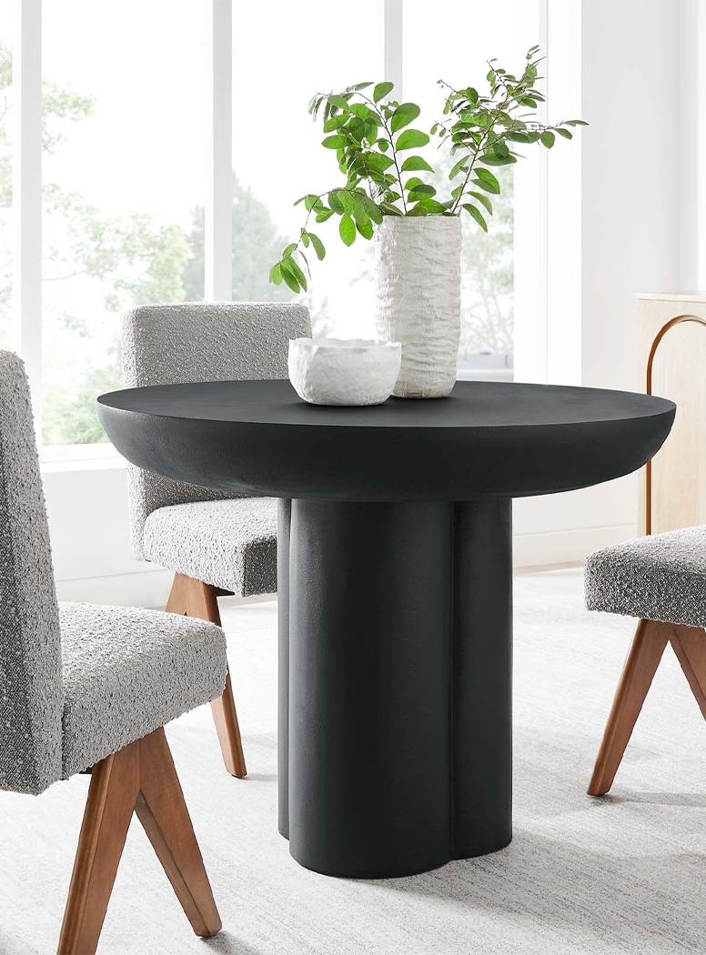 Pianc 40" Dining Table, Black
