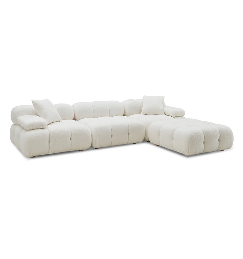 Huggy Cream Vegan 4-piece Sectional