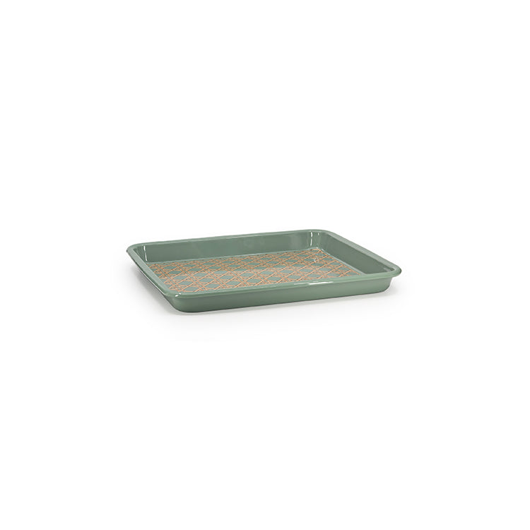 Crow Canyon Domino x CCH Wicker Medium Rectangle Tray