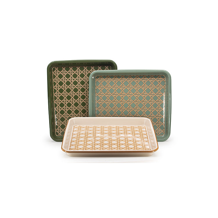 Crow Canyon Domino x CCH Wicker Medium Rectangle Tray