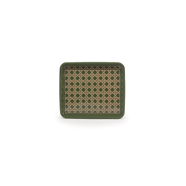 Crow Canyon Domino x CCH Wicker Medium Rectangle Tray