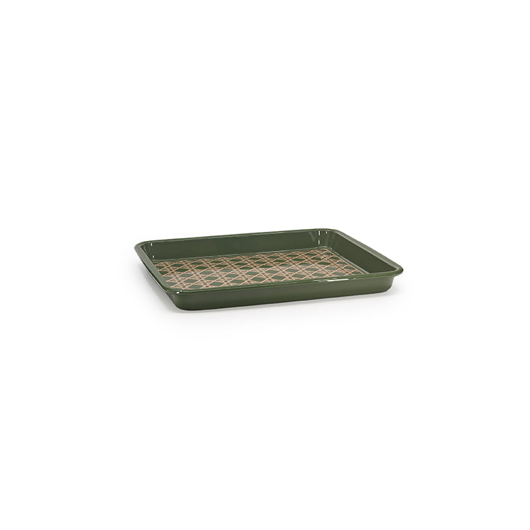 Crow Canyon Domino x CCH Wicker Medium Rectangle Tray