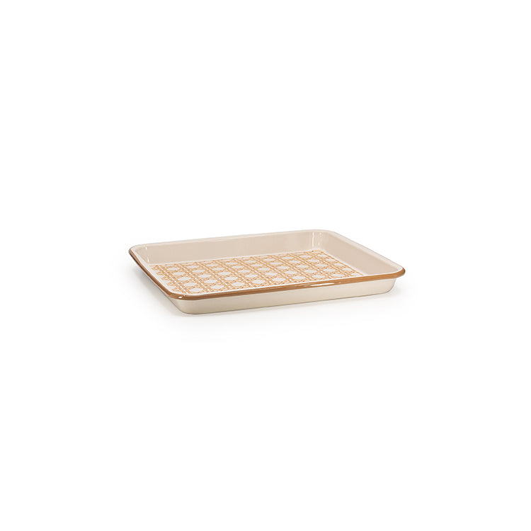 Crow Canyon Domino x CCH Wicker Medium Rectangle Tray