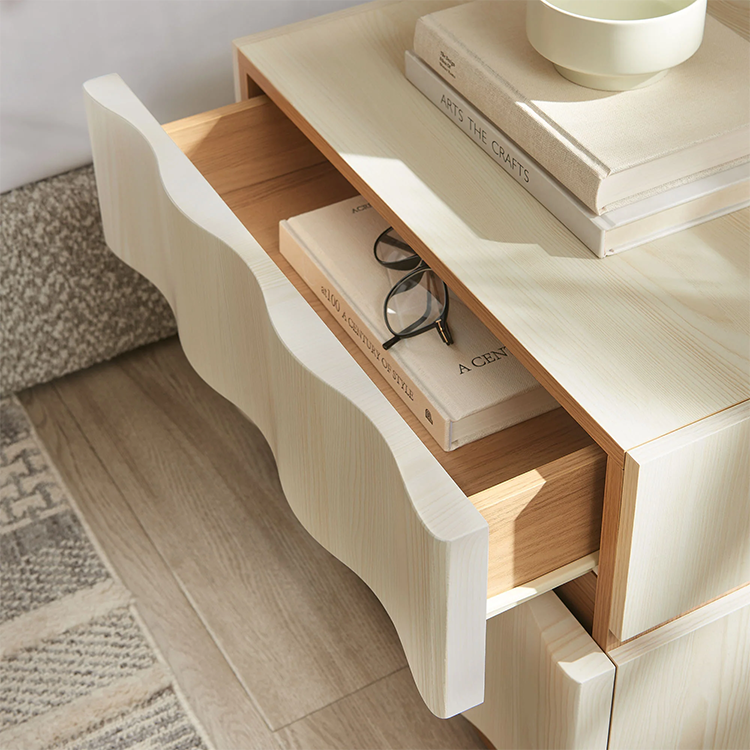 Iola Nightstand, White Light Oak
