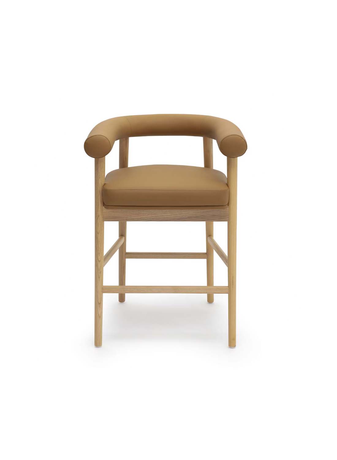 Para Vegan Leather Counter Stool, Cognac