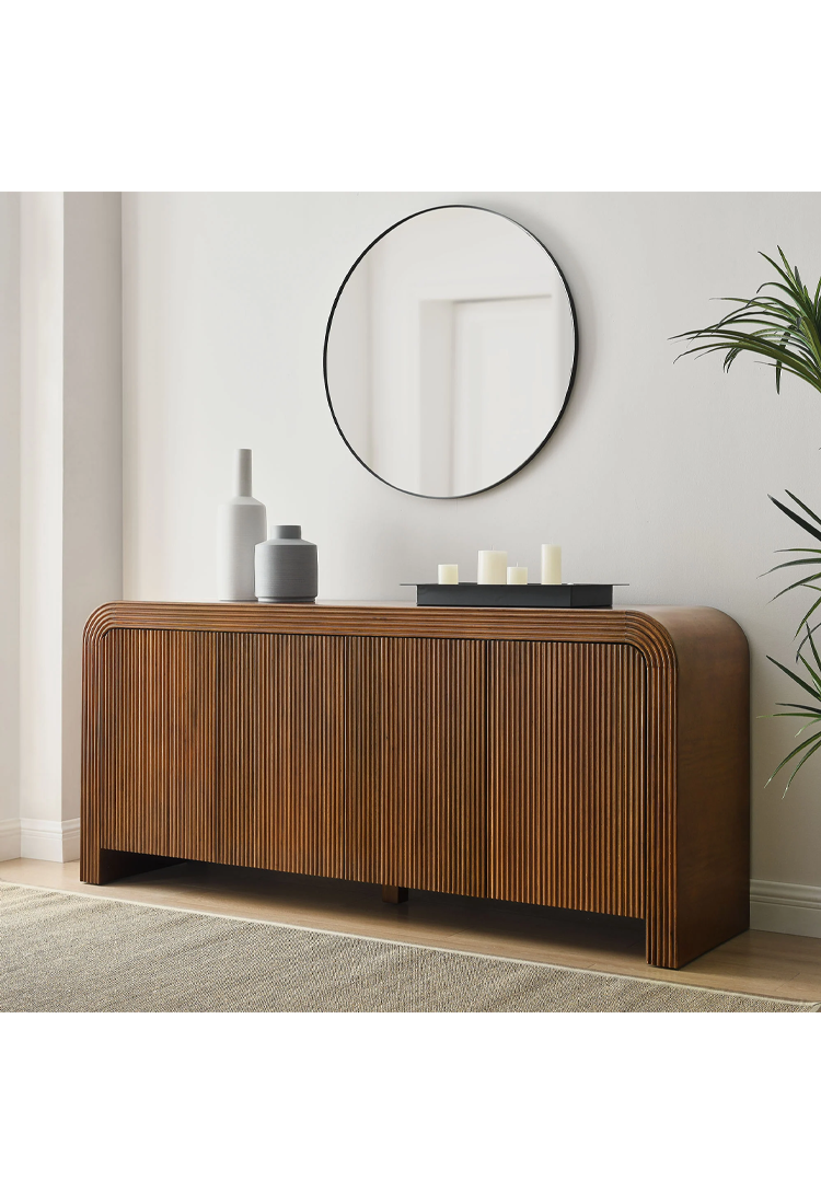 Timber 70" Sideboard Cabinet,Walnut