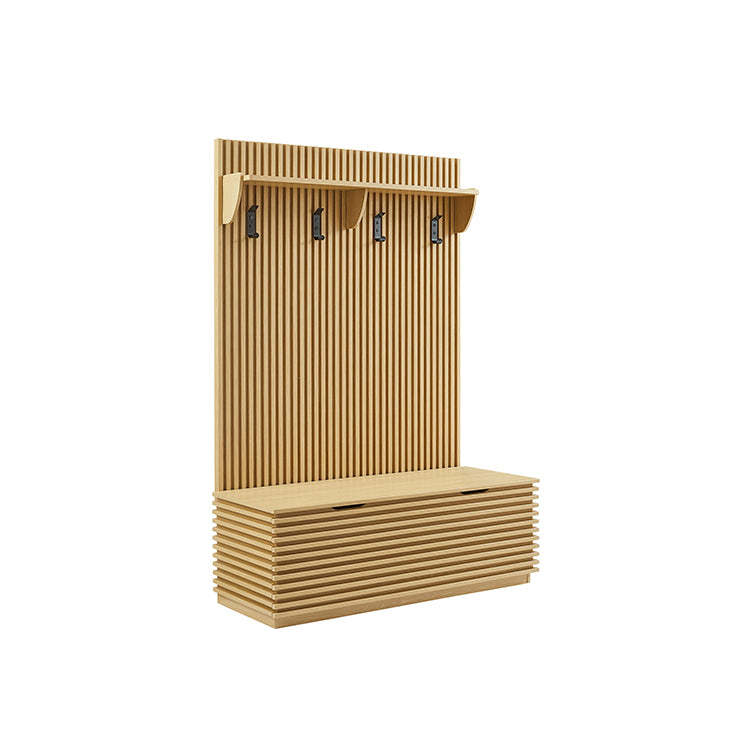 Chateau Storage Bench and Coat Rack, oak