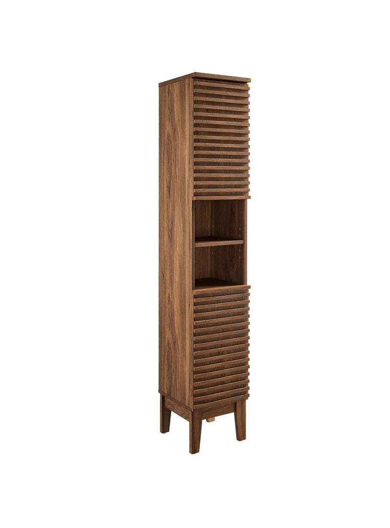 Chateau Narrow Bathroom Storage Cabinet,walnut