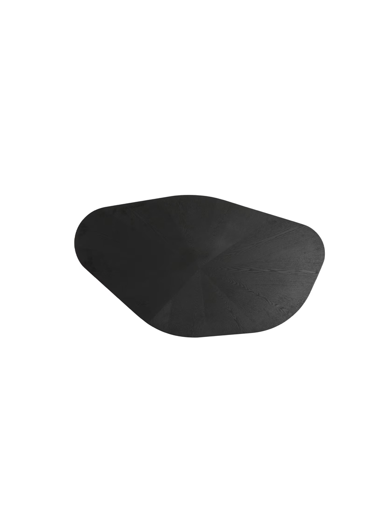 Fiorael Geometric Low Coffee Table,Black Ash