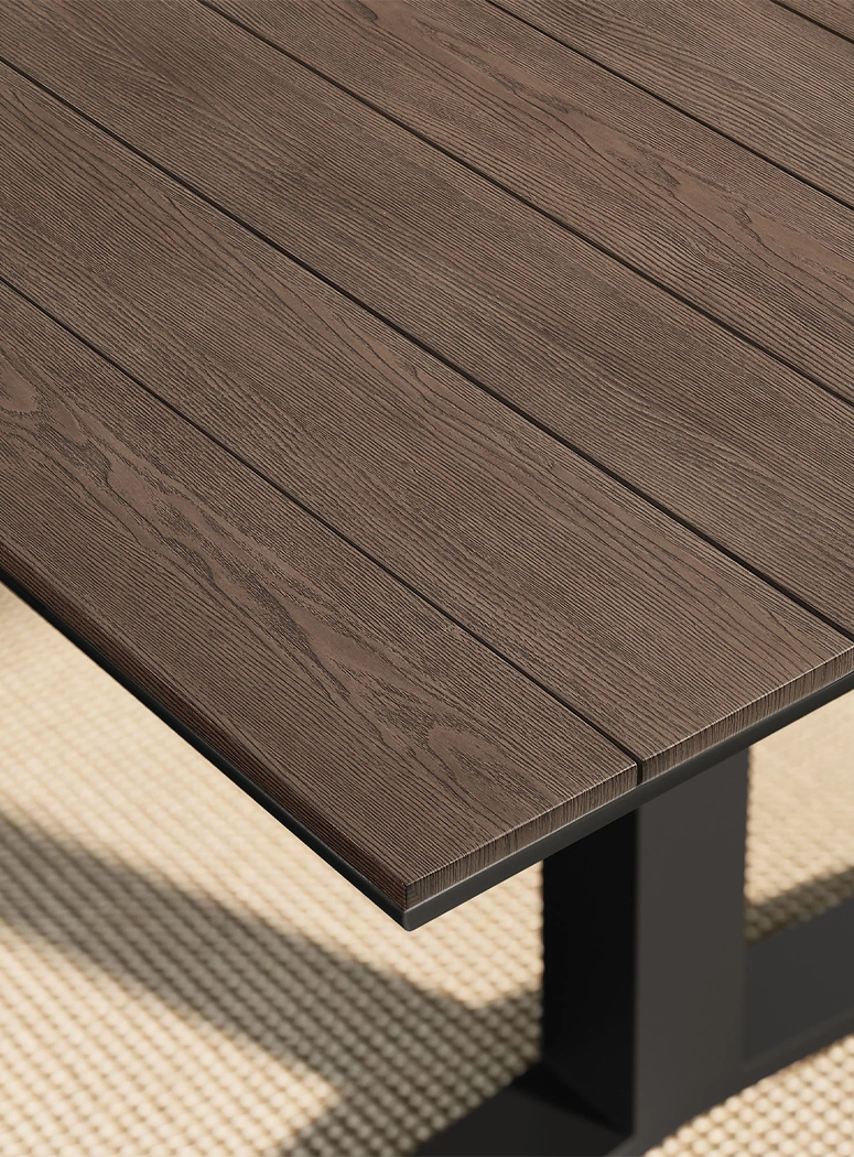 Velora 91" Dining Table,Charcoal Gray