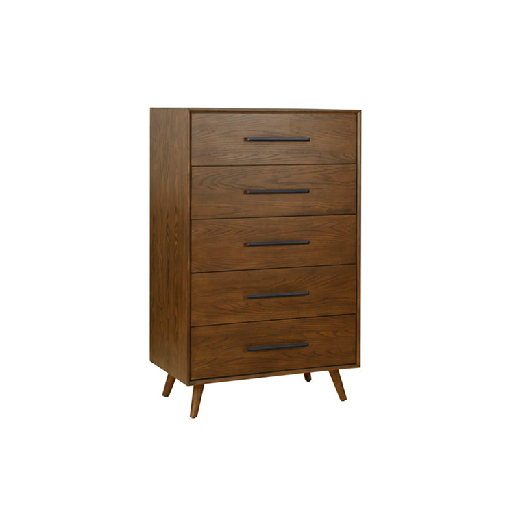 Emerie 33" Walnut 5-Drawer Chest