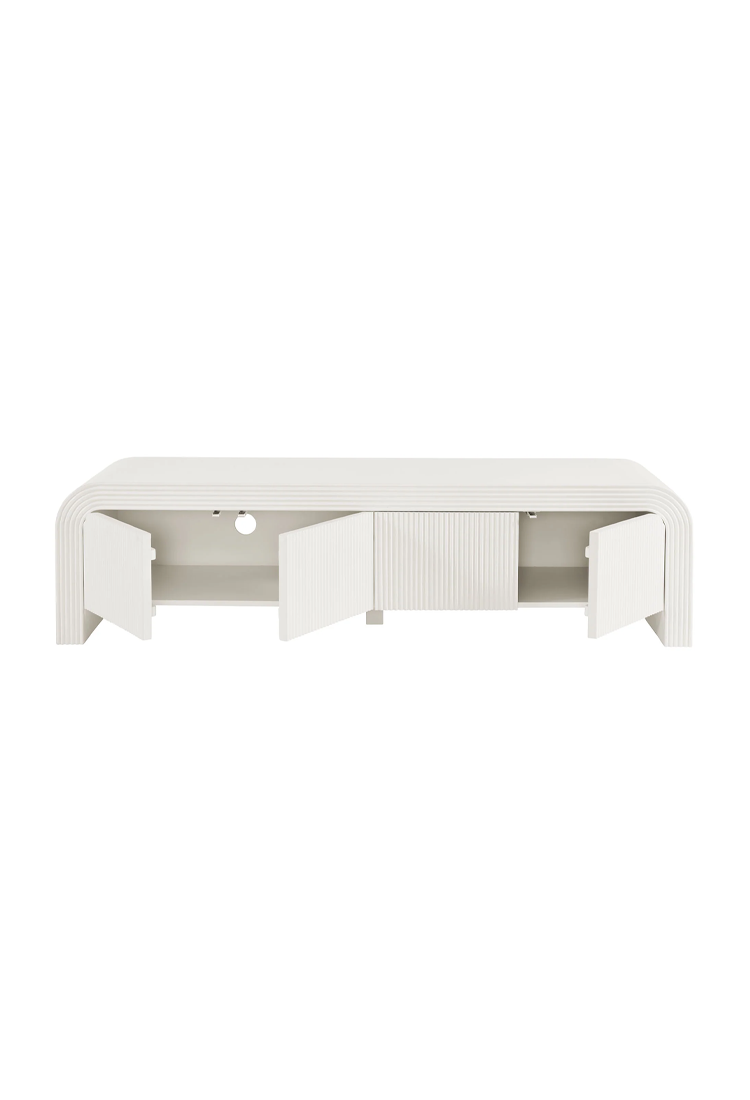Timber 68" TV Stand,White Matte