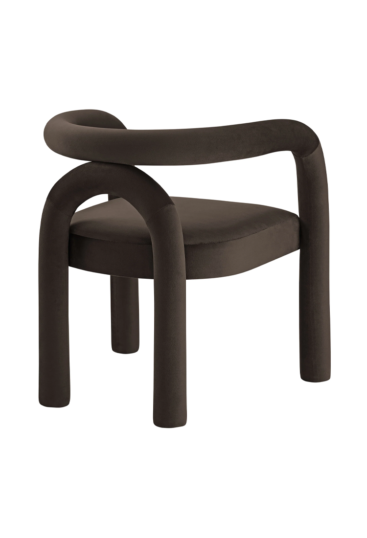 Cavara Velvet Dining Chair,Cocoa