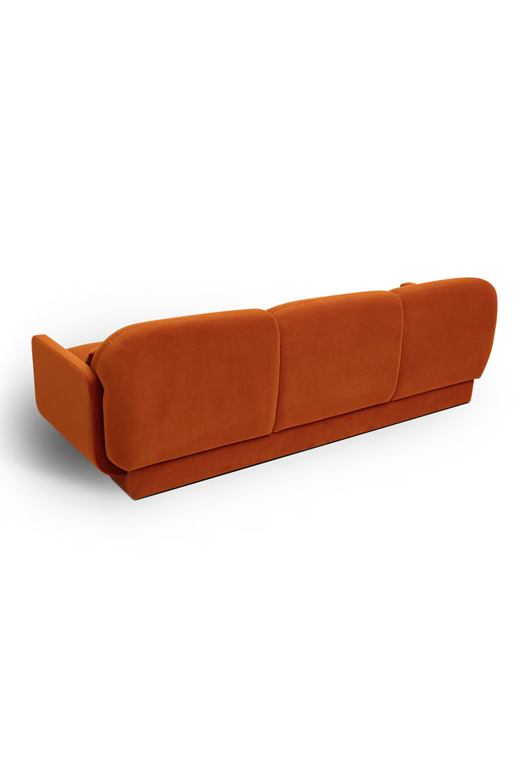 Azura Orange Velvet Sofa