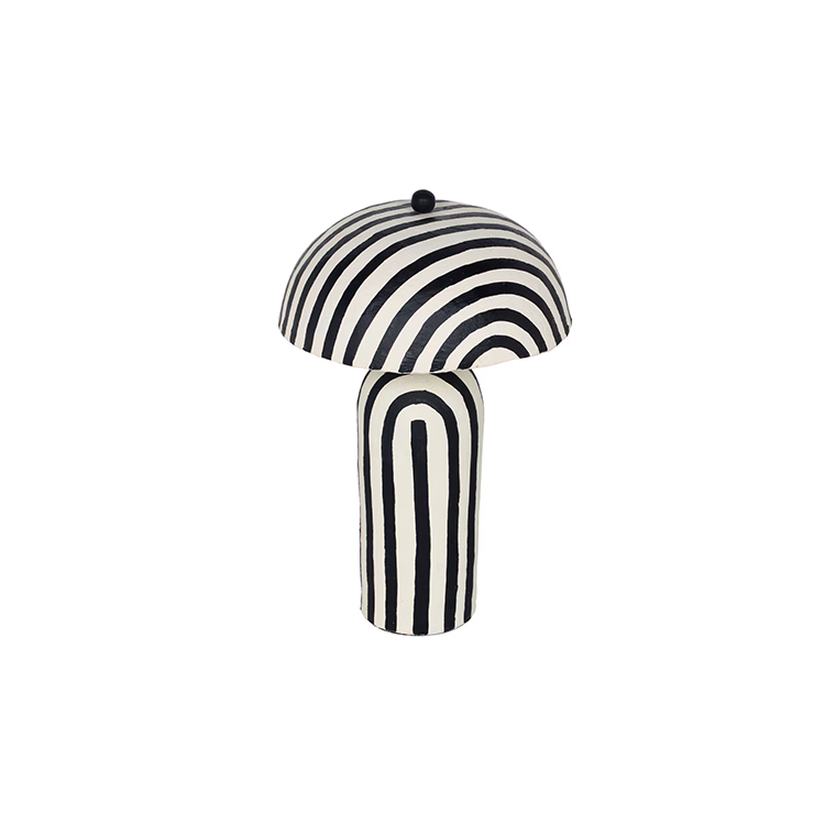 Mai Mache Table Lamp, Black