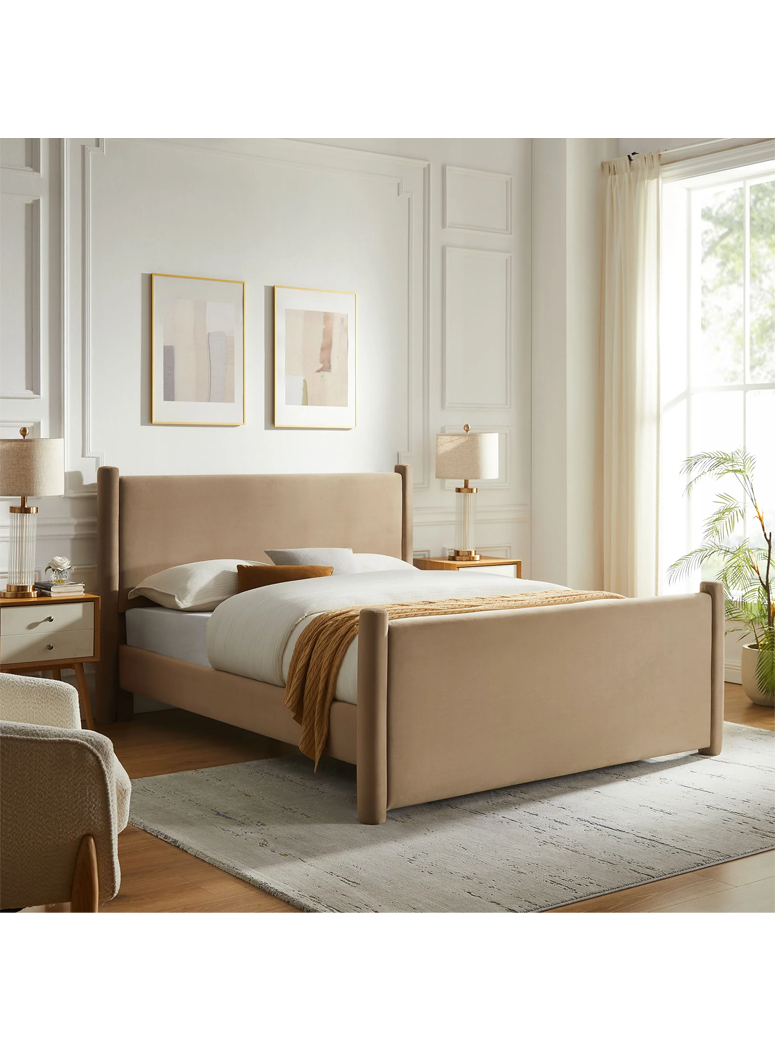 Mariselle King Plaform Bed,Taupe