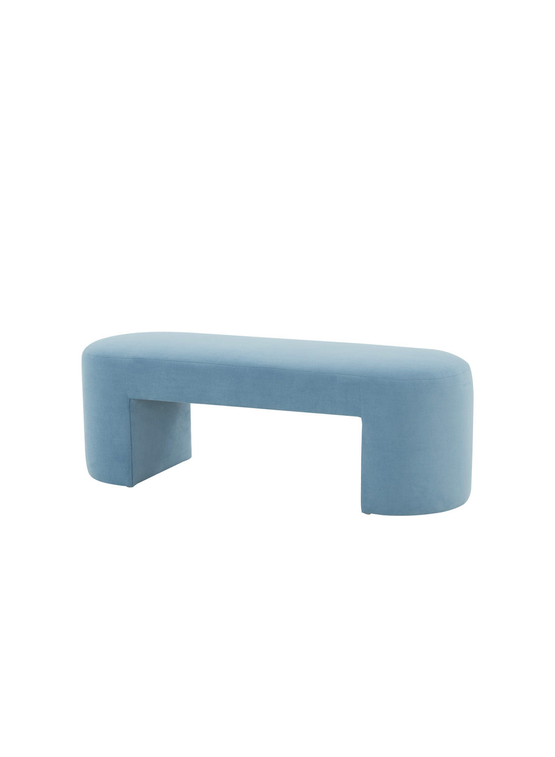 Layla Blue Velvet Bench