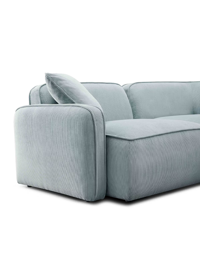 Syntara Velvet Loveseat, Light Blue