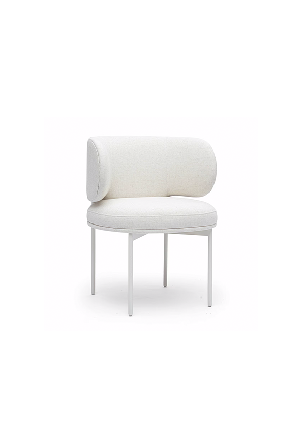 Maurene Cream Linen Dining Chair