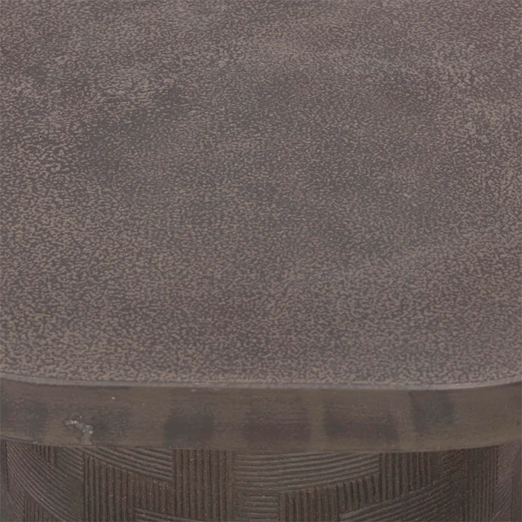 Serrie Concrete Side Table, dark umber