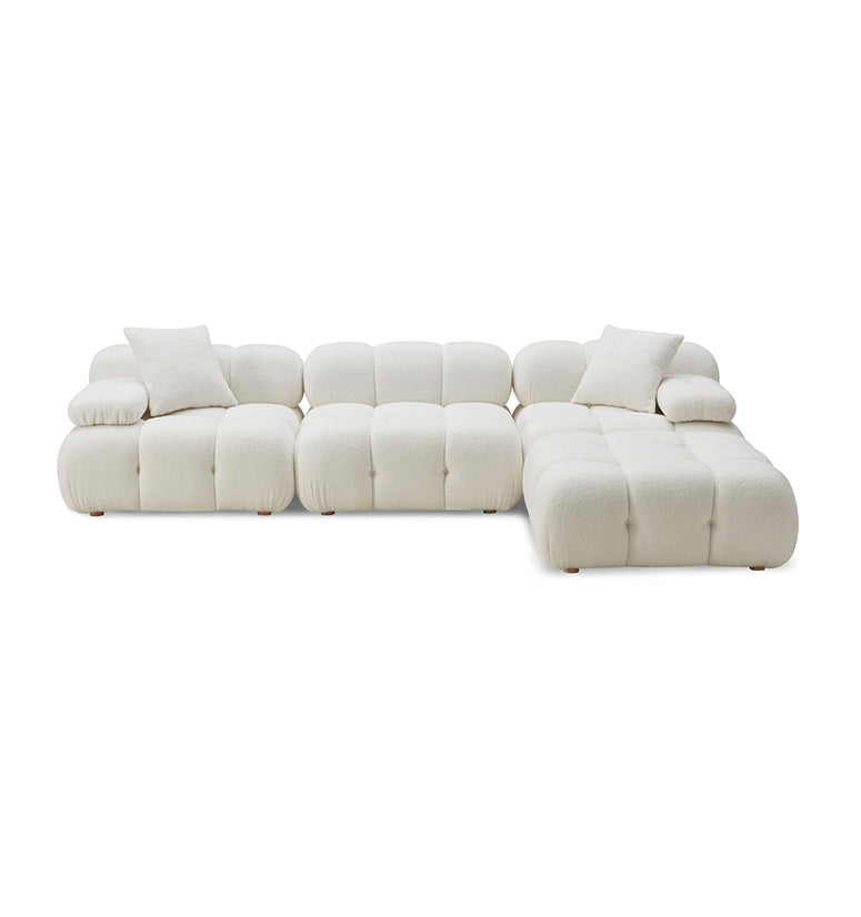 Huggy Cream Vegan 4-piece Sectional