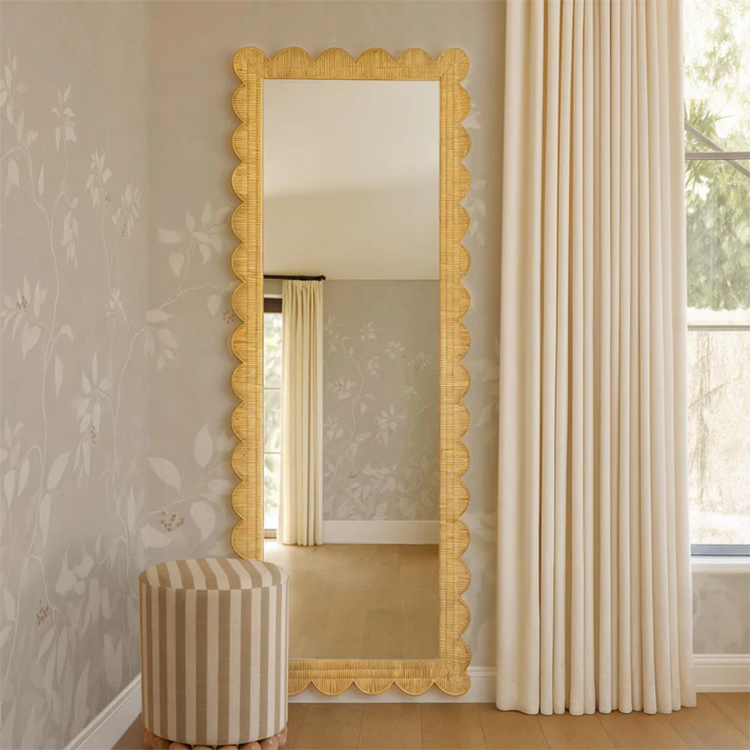 Baha Long Natural Rattan Wall Mirror